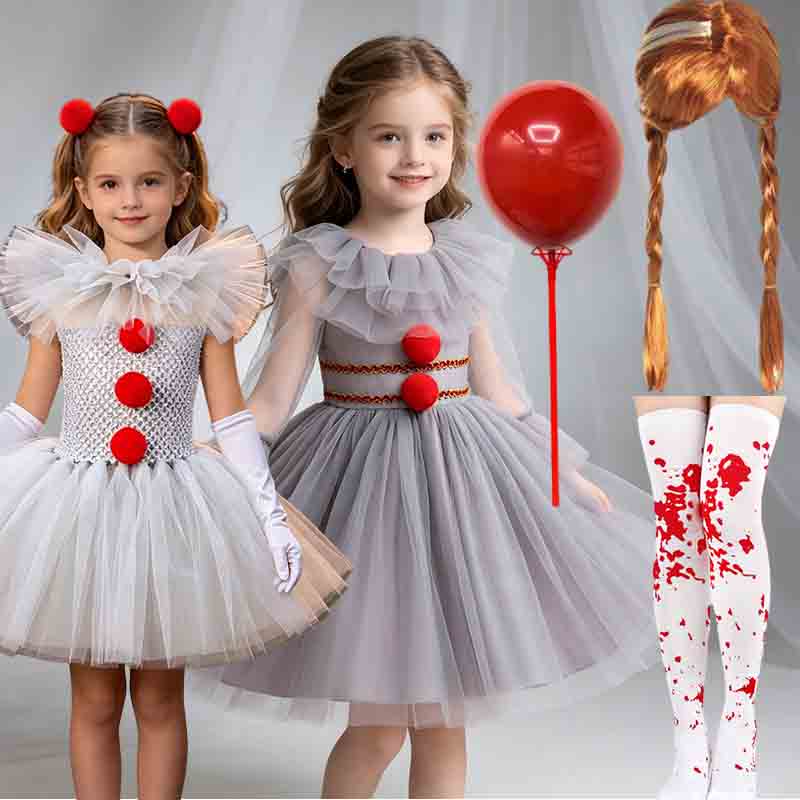 Baby Clothing Europe - 2026 Halloween Evil Clown Tutu Costume