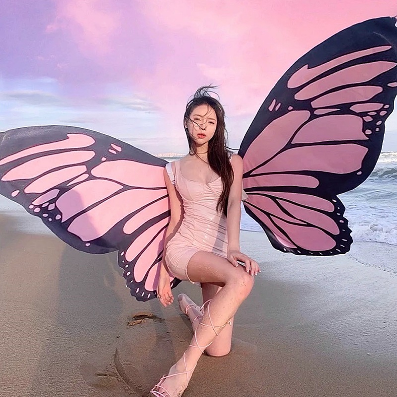 Baby Clothing Items - Cosplay Pink Butterfly Wings Baby Halloween