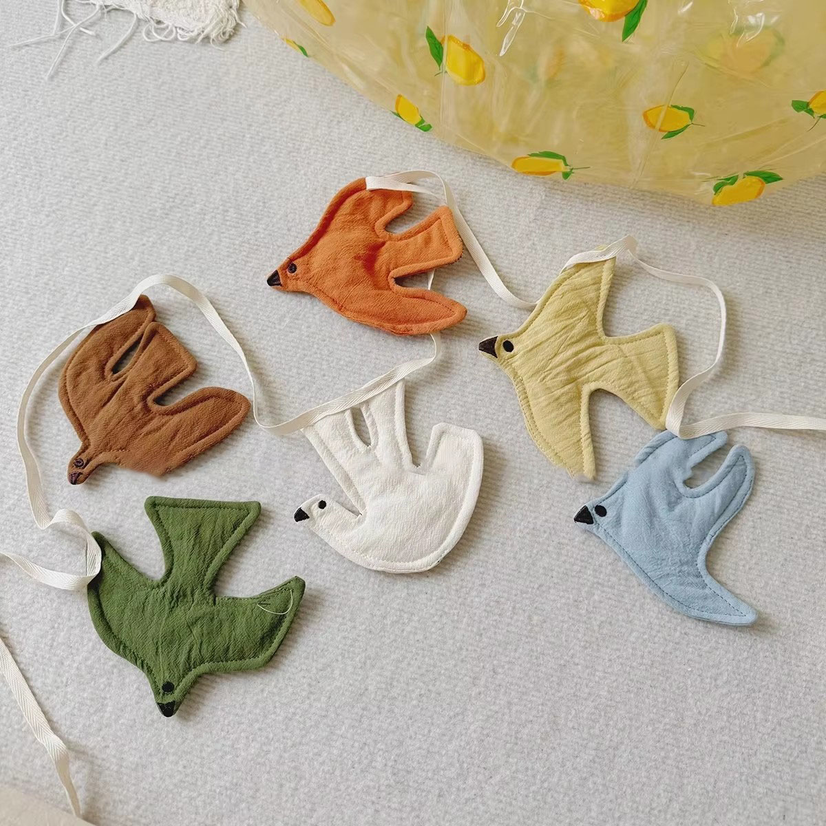 Baby Clothing Material - Kids Room Nursery Fabric Bunting Bird