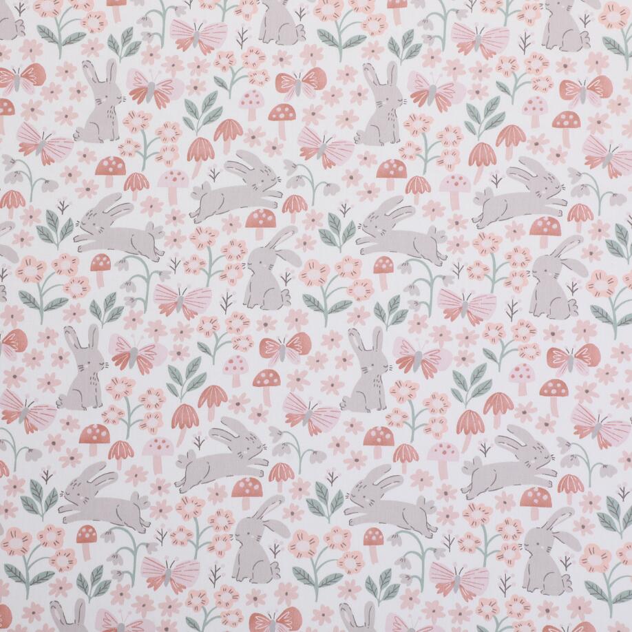 Rabbit Printed Cotton Fabric f - đánh giá và giá Baby Clothing Material