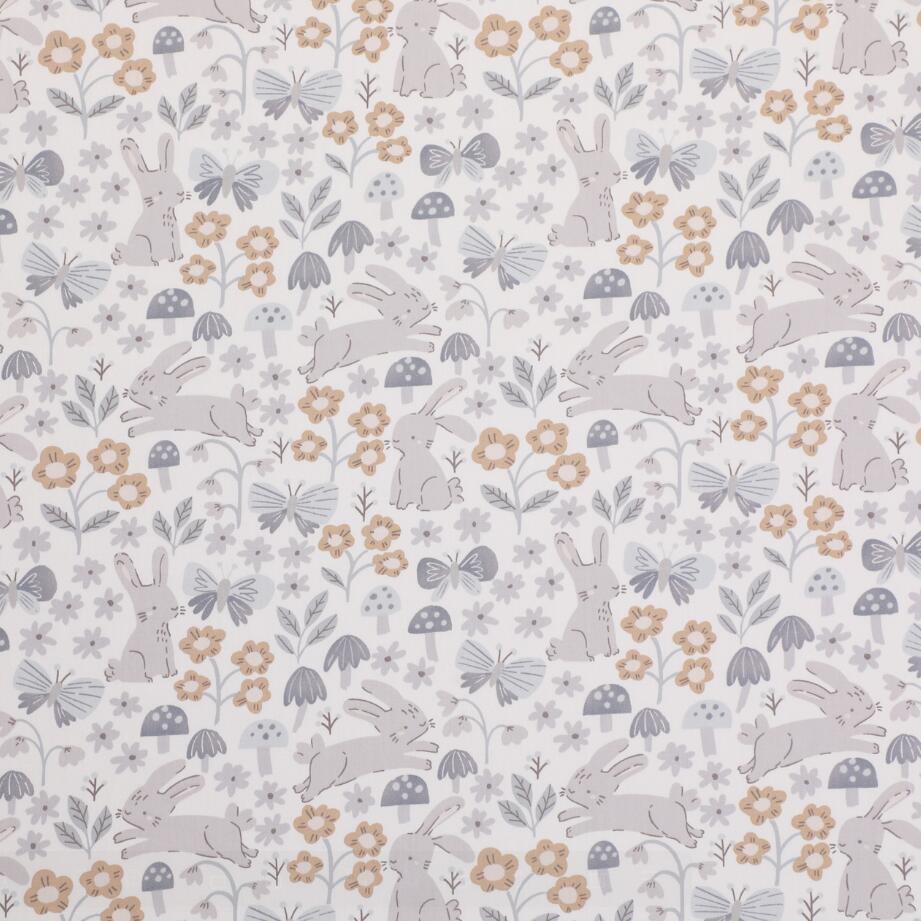 Rabbit Printed Cotton Fabric f - đánh giá và giá Baby Clothing Material