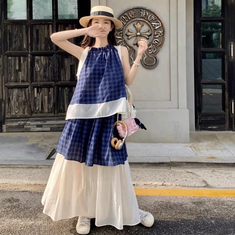 Women's Blue Plaid Two Piece S - đánh giá và giá Summer Short Set