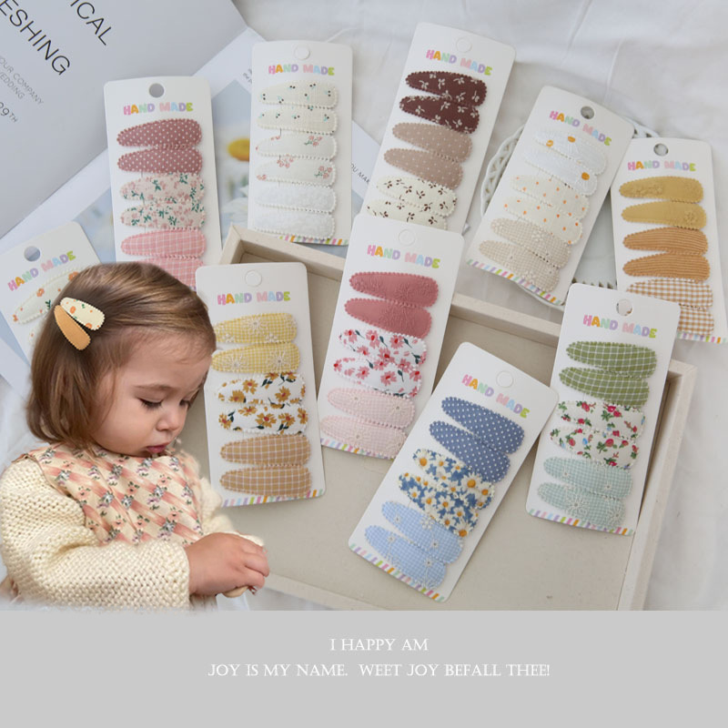 6pcs Fabric Hair Clips Flower  - đánh giá và giá Baby Clothing Material