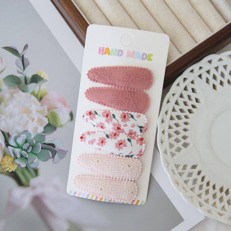 6pcs Fabric Hair Clips Flower  - đánh giá và giá Baby Clothing Material