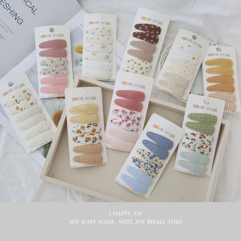 6pcs Fabric Hair Clips Flower  - đánh giá và giá Baby Clothing Material