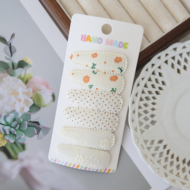 6pcs Fabric Hair Clips Flower  - đánh giá và giá Baby Clothing Material