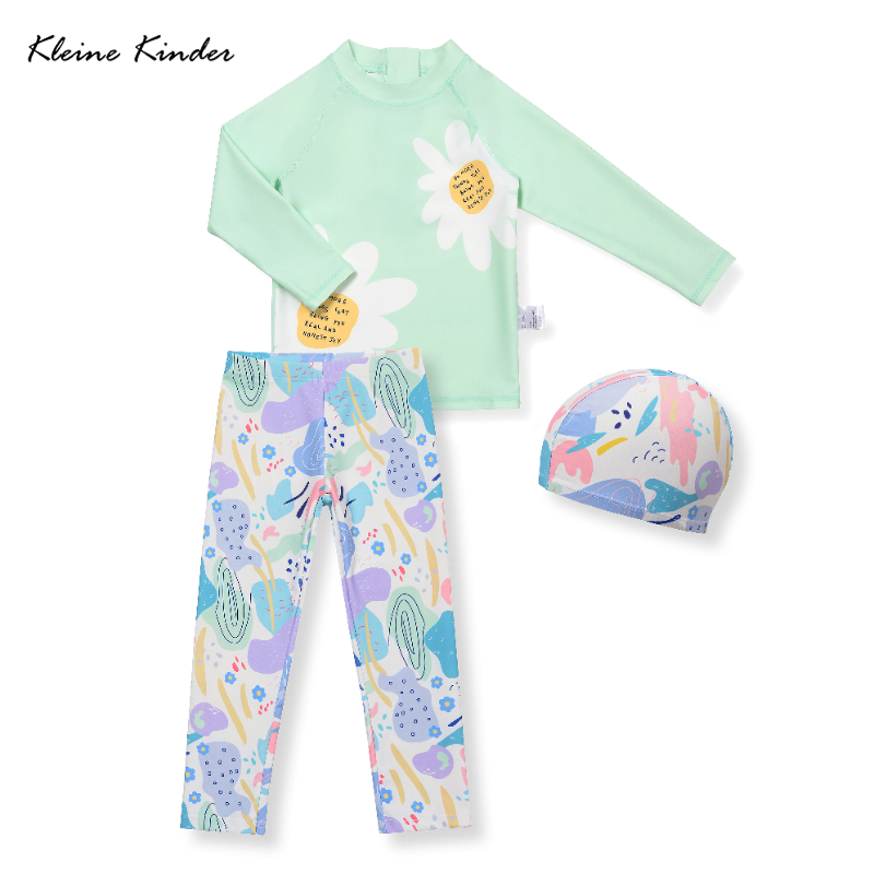 Girls Swimsuits 3 Piece Long S - đánh giá và giá Baby Swimwear Uv