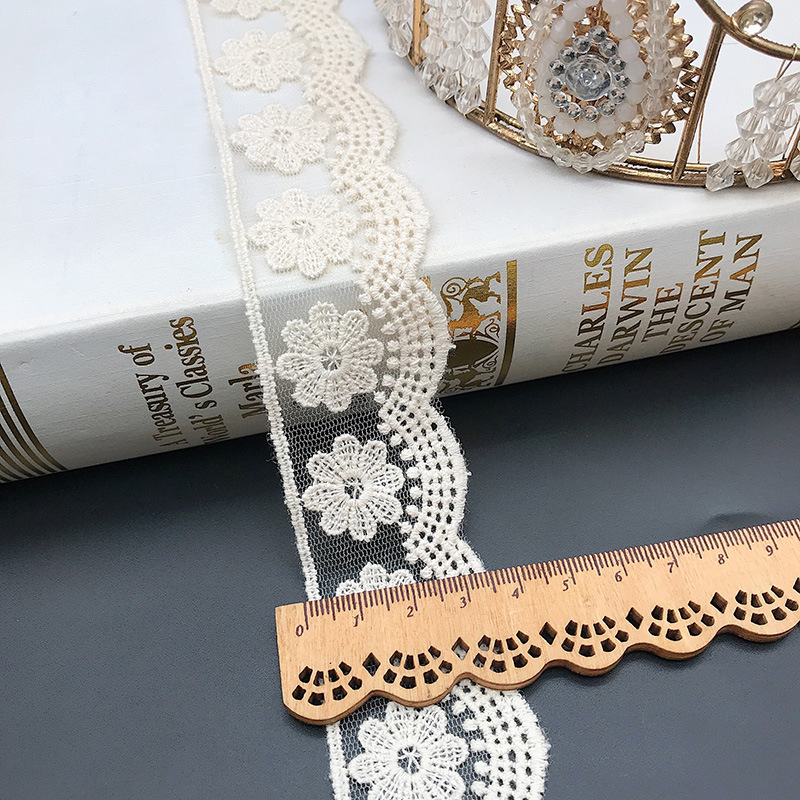 3 Thước/Nhiều Thêu Trắng Be Re - đánh giá và giá Baby Clothing Material